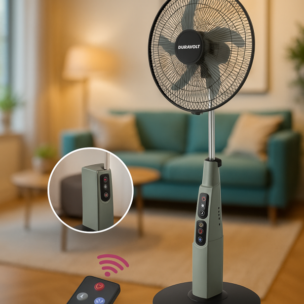 Duravolt 18" Rechargeable Fan DRF-3918 12V7Ah Battery 45W Powerful