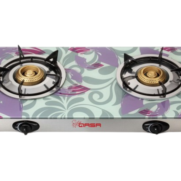 Qasa 2burner Glass Top Gas Cooker Qgc-2bg Eco