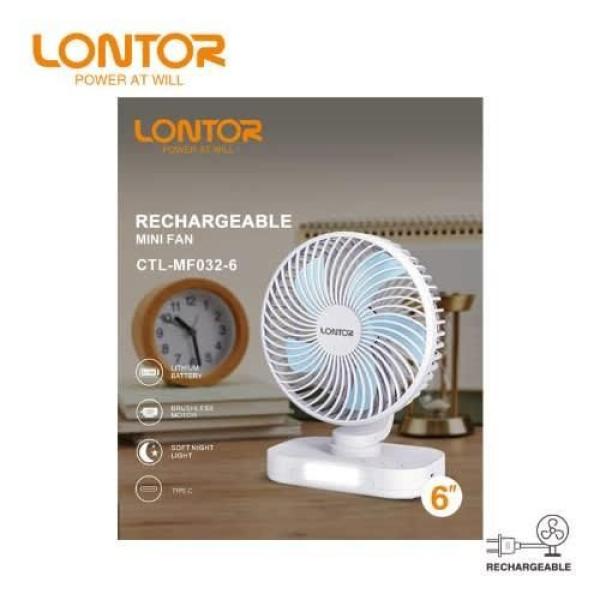 Lontor Ctl-mf032-6 Rechargeable Mini Fan 2400mah