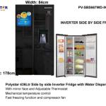 POLYSTAR 436L INVERTER SIDE BY SIDE REFRIGERATOR – PV-SBS667WD-INV
