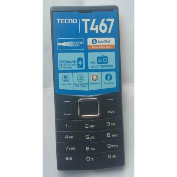 Tecno T467 Triple SIM Phone - 2.4" QVGA Display, 2500mAh, FM, Bluetooth