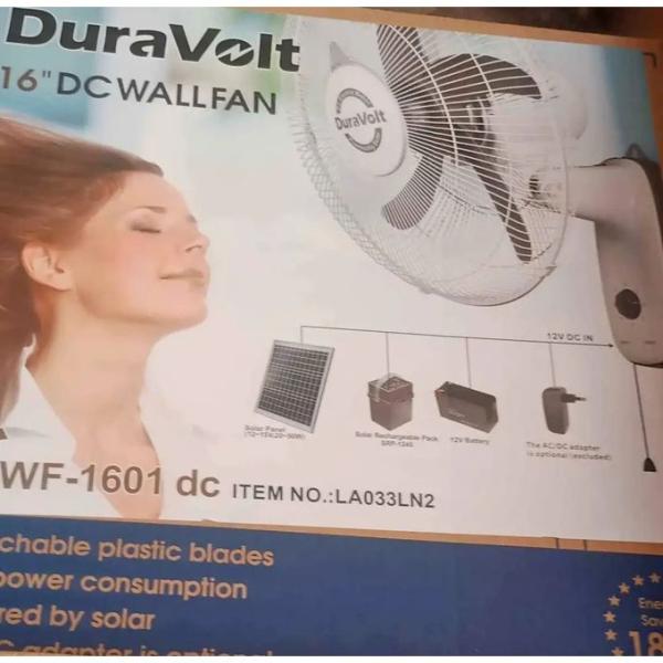 Duravolt wall fan 16" DWF-1601 dc, white