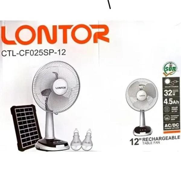 Lontor 12Inches Rechargeable Table Fan CTL - cfo25-12