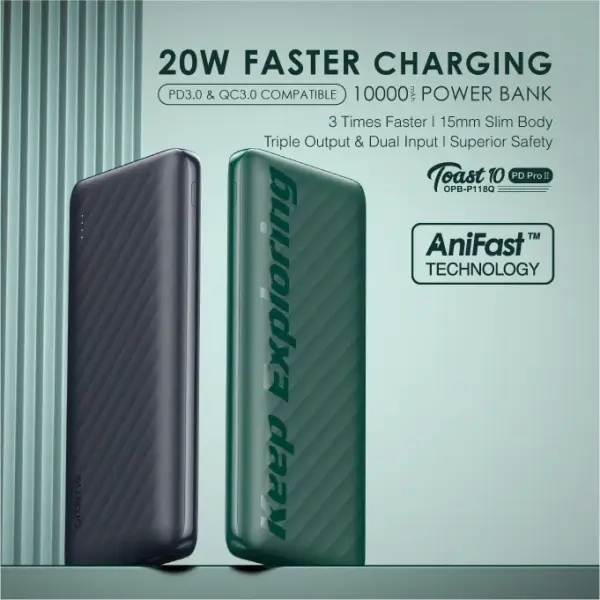 Oraimo OPB-P118Q Toast 10 Flash II 10000mAh Powerbank