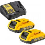 Dewalt XR Charger + 2×2.0AH 18V Battery